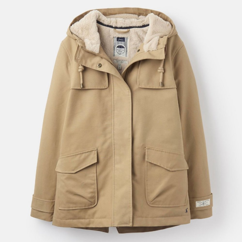 Joules Coast Cosy Fleece-Lined Waterproof Coat